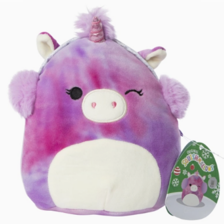 Squishmallow-Lola Unicorn with Muffs 7.5in